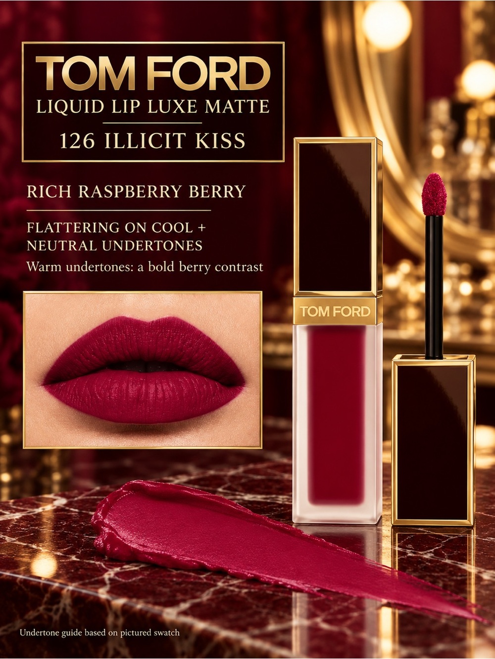Tom Ford Liquid Lip Luxe Matte 126 Illicit Kiss - Rich Raspberry Berry